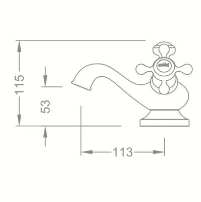 Смеситель для раковины Schein Saine Gold 8053003VF Золотой