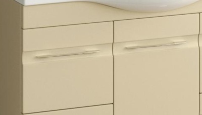 Тумба с раковиной SanVit Прима 55 в цвете Ral прямые ручки Желтый глянец