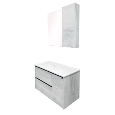 Зеркальный шкаф Comforty Бремен 90 4142374 Дуб белый