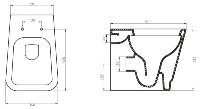 Унитаз BelBagno Romina BB121CB без сиденья