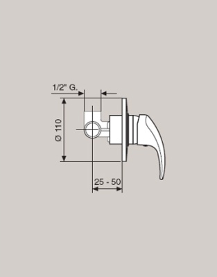 Смеситель для душа Emmevi Luxor 7009R Хром
