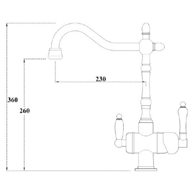 Смеситель для кухни ZorG Clean Water ZR 326 YF BR LIGHT Бронза осветленная