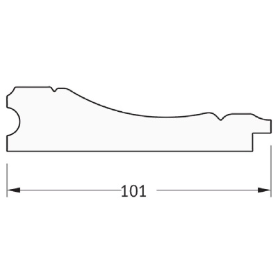 Зеркало Evoform Definite 153х63 Вензель бронзовый