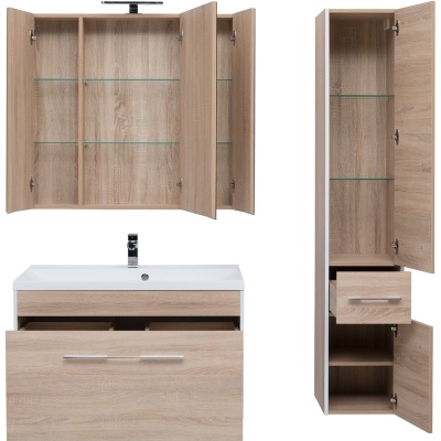 Тумба под раковину Aquanet Августа 100 210021 подвесная Дуб сонома