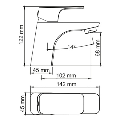 Смеситель для раковины WasserKRAFT Salm 2703 Хром