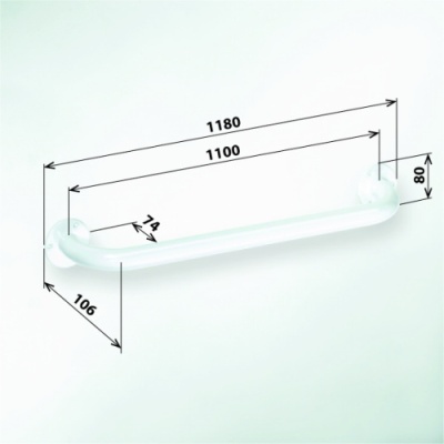 Поручень для ванны Bemeta Help 301101104 Белый