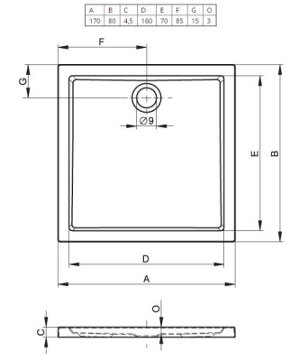 Акриловый поддон для душа Riho Zurich 246 170x80 DA8000500000000 Белый без антискользящего покрытия