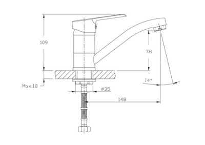 Смеситель для кухни Rush Victoria VI7135-26 Хром