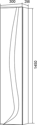 Шкаф пенал Aima Design Mirage 30П L White