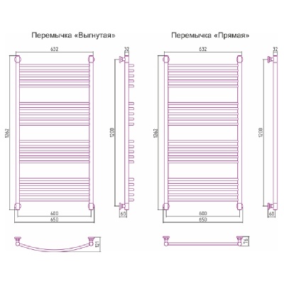 Водяной полотенцесушитель Сунержа Богема+ 1200х600 Хром
