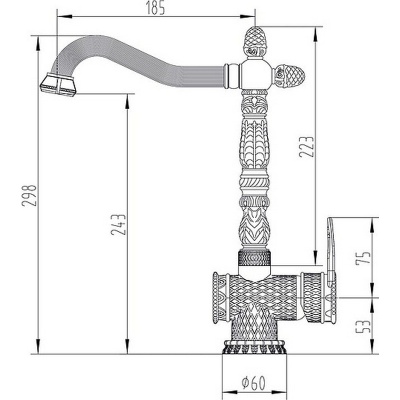 Смеситель для кухни ZorG Antic A 421 K-BR Бронза