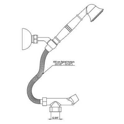 Душевая лейка GPD Antik SPS20 Бронза