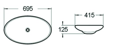 Раковина SantiLine 70 SL-1031 Белая