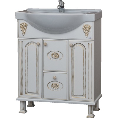 Тумба под раковину Cerutti SPA Глория 70 6702 Белая Золото