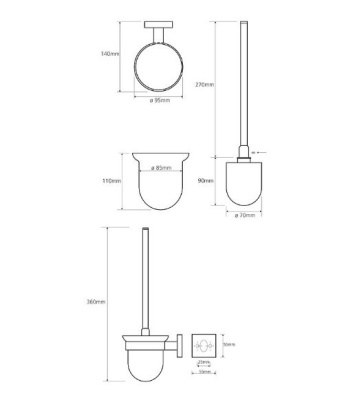 Ершик для унитаза Bemeta Beta 132113017 Хром