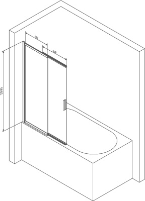 Шторка на ванну AM.PM Like W80S-100PS-150MT 100x150 профиль Хром матовый стекло прозрачное Шторка на ванну AM.PM Like W80S-100PS-150MT 100x150 профиль Хром матовый стекло прозрачное
