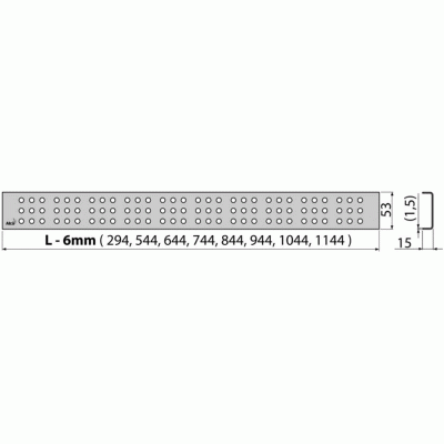 Решетка для лотка Alcaplast CUBE-550L Хром глянцевый