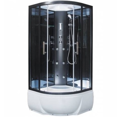 Душевая кабина Erlit Eclipse ER5709TP-C24 90x90 с гидромассажем задняя стенка Зеркальная стекло тонированное