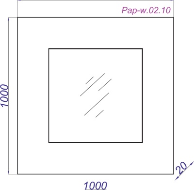 Зеркало Aqwella Clarberg Papyrus Wood 100 Pap-w.02.10/LIGHT Светлое дерево