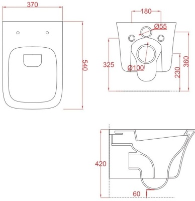 Унитаз Artceram Cow CWV001 01 00 подвесной Белый