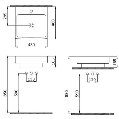 Раковина Bocchi Scala Arch 1076 Белая глянцевая Раковина Bocchi Scala Arch 1076 Белая глянцевая