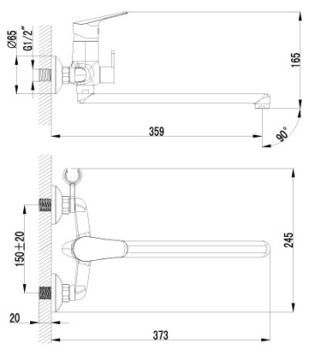 Смеситель Lemark Partner LM6551C универсальный
