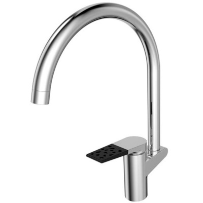 Смеситель для кухни Ростовская Мануфактура Сантехники SL121BL-017F Хром Черный