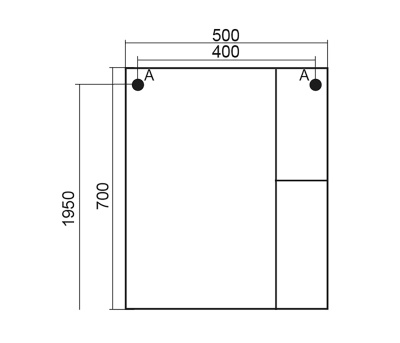 Зеркальный шкаф Mixline Стандарт 50 L 525513 Белый