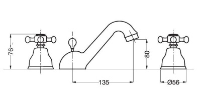 Смеситель для раковины Bugnatese Lady 912 CR (хром)