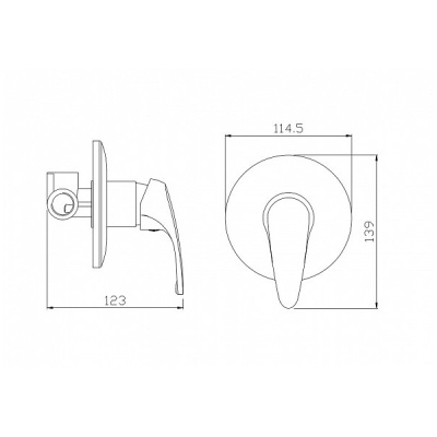 Смеситель для душа Aquanet Practic AF100-50С Хром
