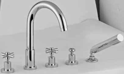 Смеситель на борт ванны Bugnatese Rodos 7380 CR (Хром)