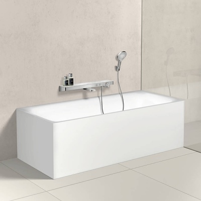 Смеситель для ванны Hansgrohe ShowerTabletSelect 13183400 с термостатом Белый хром