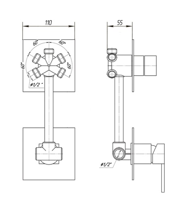 Смеситель для душа Migliore Kvant ML.KVT-2731.CR Хром