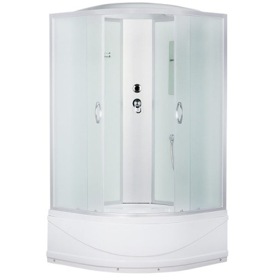 Душевая кабина Erlit Comfort ER3508TP 80x80 задняя стенка Белая стекло матовое