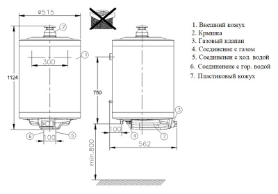Водонагреватель HAJDU GB 120.2 Белый