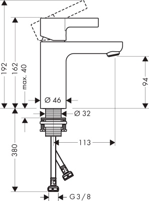 Смеситель для раковины Hansgrohe Metris S 31068000 Хром