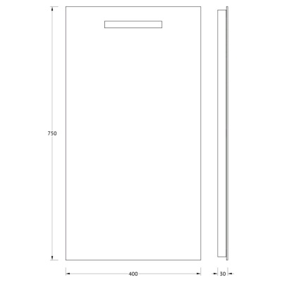 Зеркало Evoform Ledline 75х40 с подсветкой