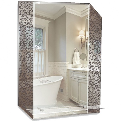 Зеркало Mixline Шарм Болонья 55 537545 с полкой с пескоструйным рисунком