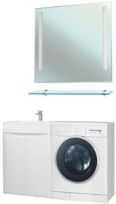 Тумба c раковиной Bellezza Олиссия 120 L Белая