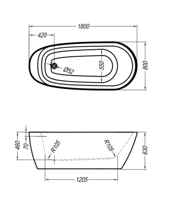 Акриловая ванна Kolpa San Adonis 180x80 Basis
