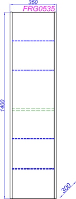 Шкаф пенал Aqwella Сити 35 SIT0535DB Дуб балтийский Белый
