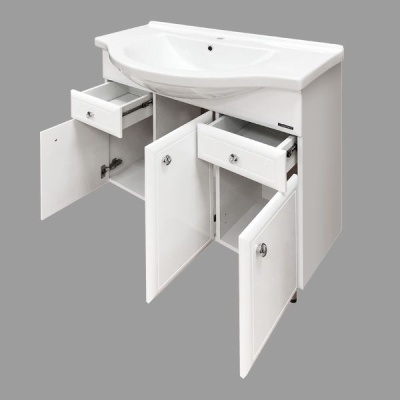 Тумба с раковиной Comforty Сочи 100 4134582 Белая