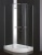 Душевой уголок Cezares Bergamo RH-1 Arco 120x100 L профиль Хром стекло прозрачное