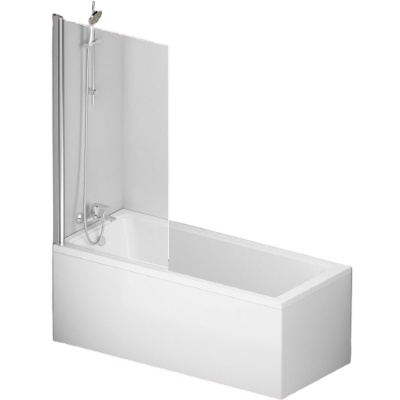 Комплект акриловой ванны со шторкой и душевой системой AM.PM Gem 170x70 W90ASET-170D8 без гидромассажа