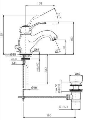 Смеситель для раковины Fima Carlo Frattini Lamp F3301CR Хром