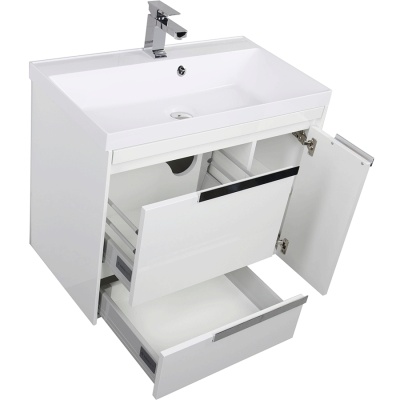 Комплект мебели для ванной Aquanet Тиволи 80 180560 подвесной Белый