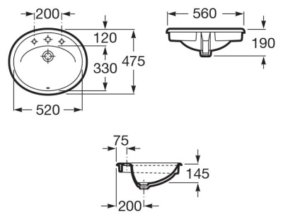 Раковина Roca Java 52 327863000 Белая