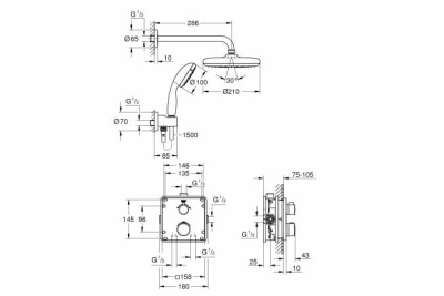 Душевая система Grohe Grohtherm 34729000 с термостатом Хром