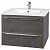 Тумба c раковиной Bellezza Луиджи 60 2 ящика подвесная Серая