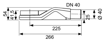 Сифон Tece Drainline DN40 0,5 л/с 650004 горизонтальный без погружного стакана